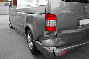 Auto nach einem Unfall